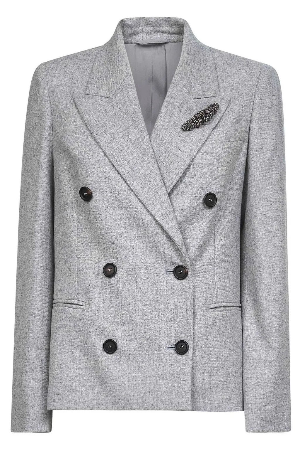 Monili Detailed Double-Breasted Blazer