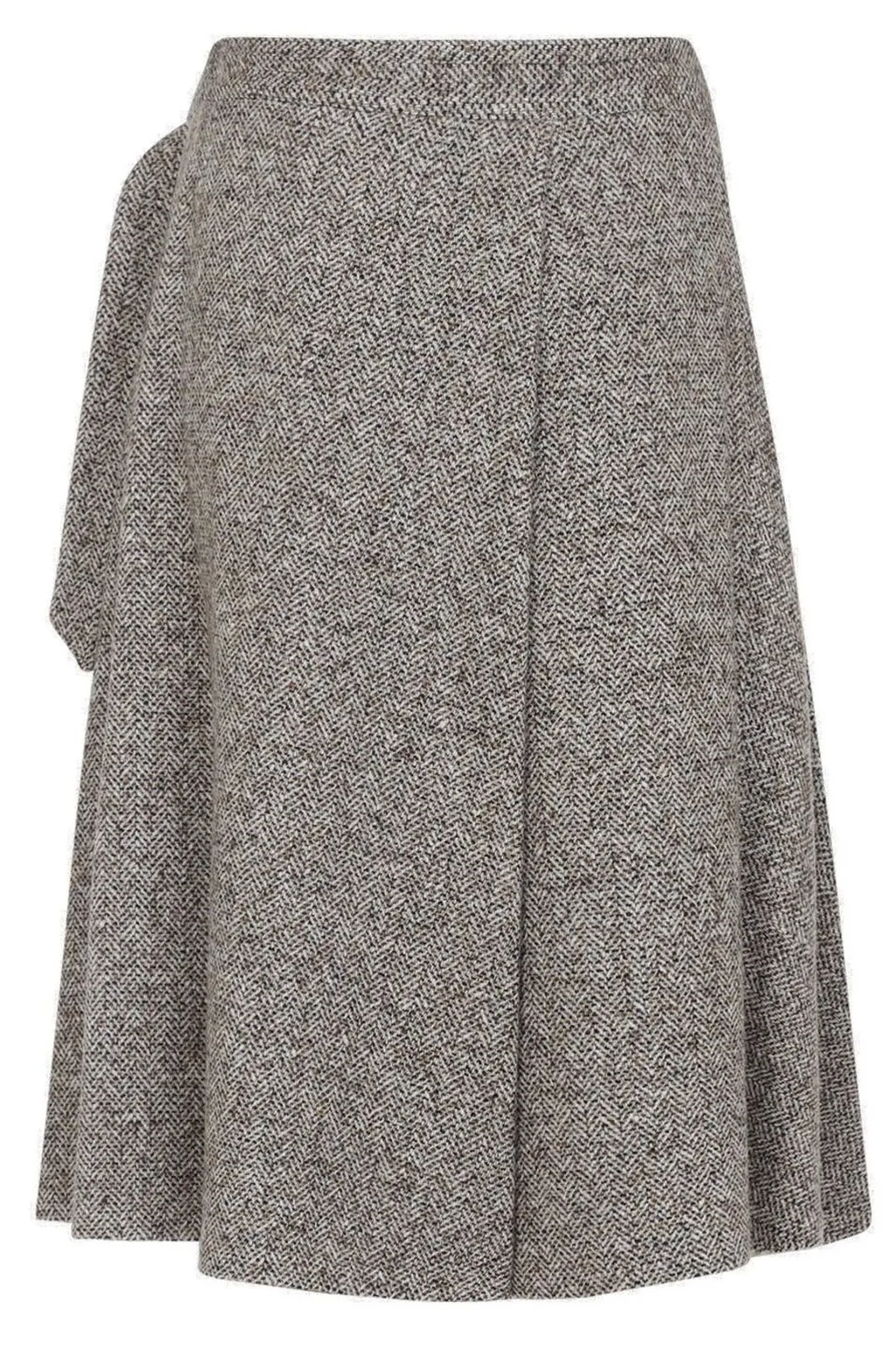 Belted Pleated Midi Skirt