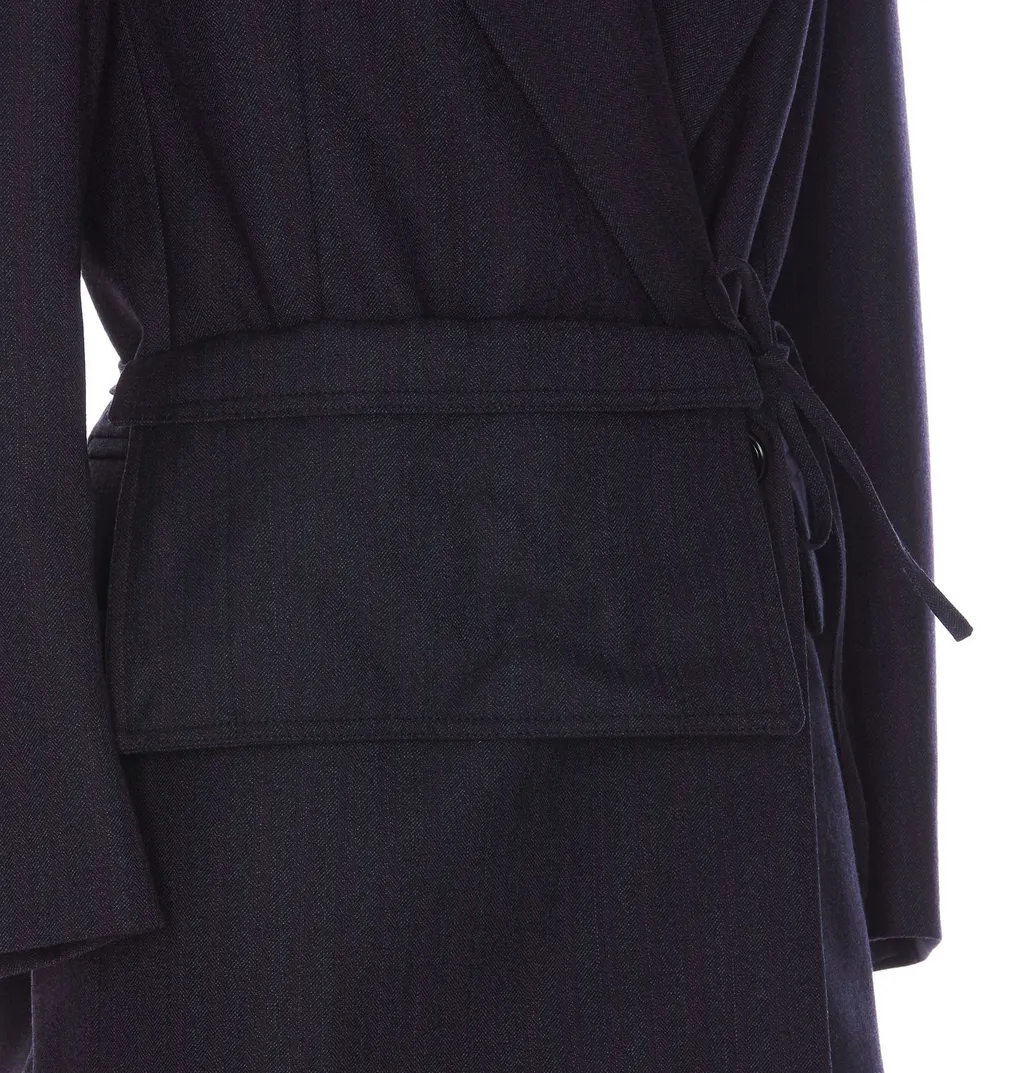 Striped Belted Jacket