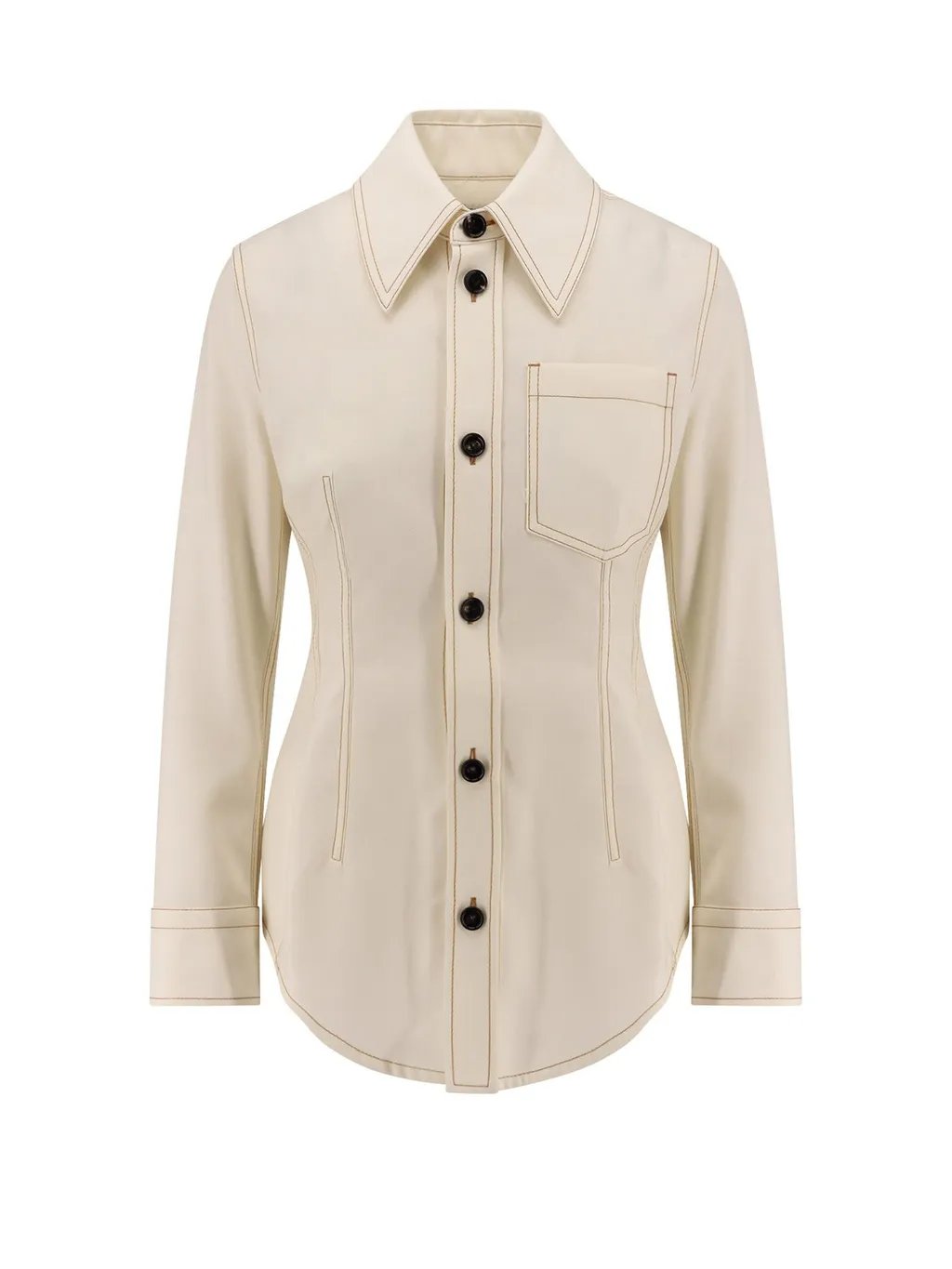 Contrast Stitched Fitted Shirt