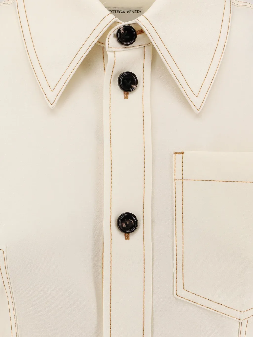 Contrast Stitched Fitted Shirt
