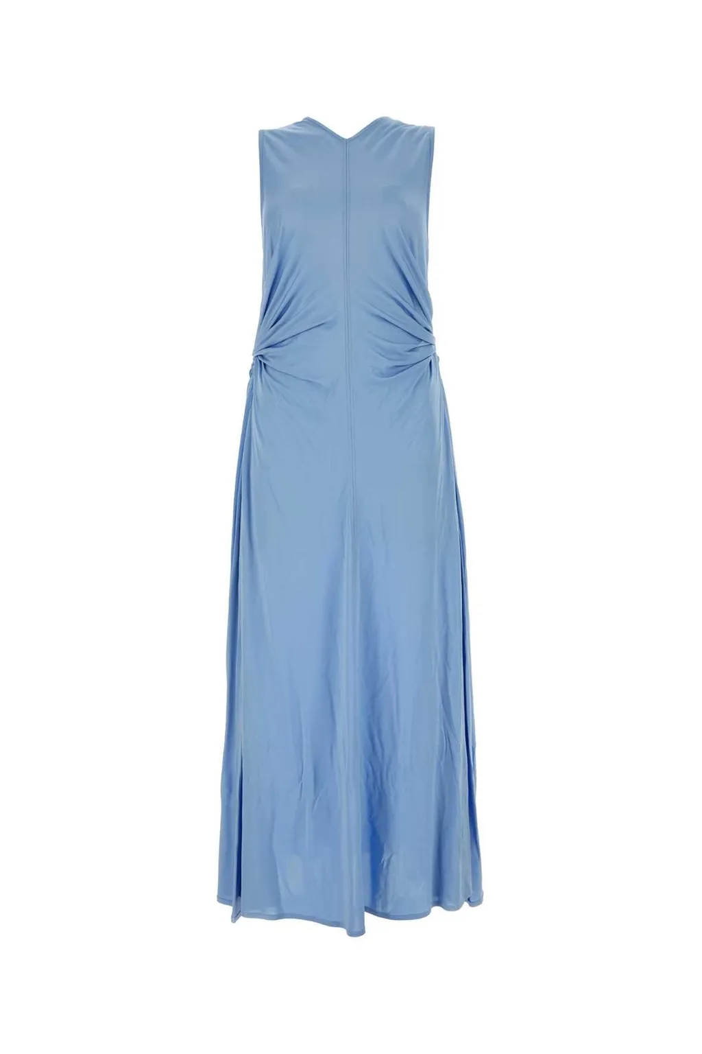 Draped Sleeveless Maxi Dress