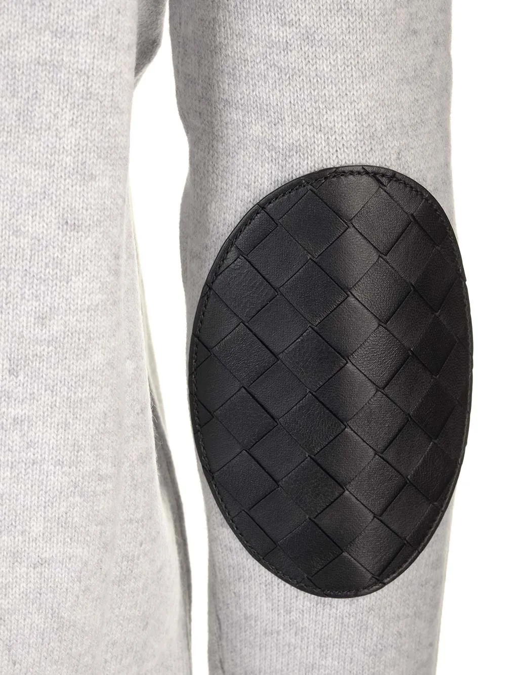 Intrecciato Leather Patches Jumper