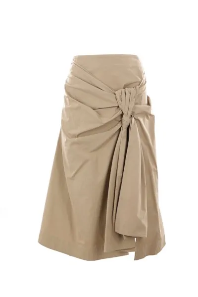 Asymmetric Hem Midi Skirt