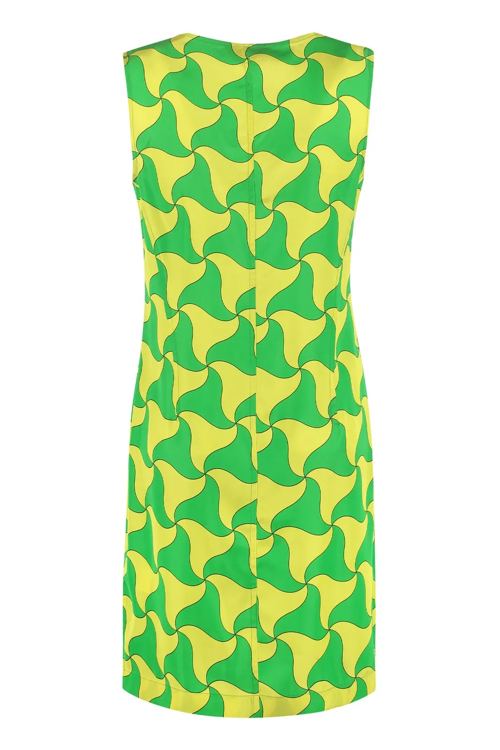 Wavy Triangle Printed V-Neck Dress