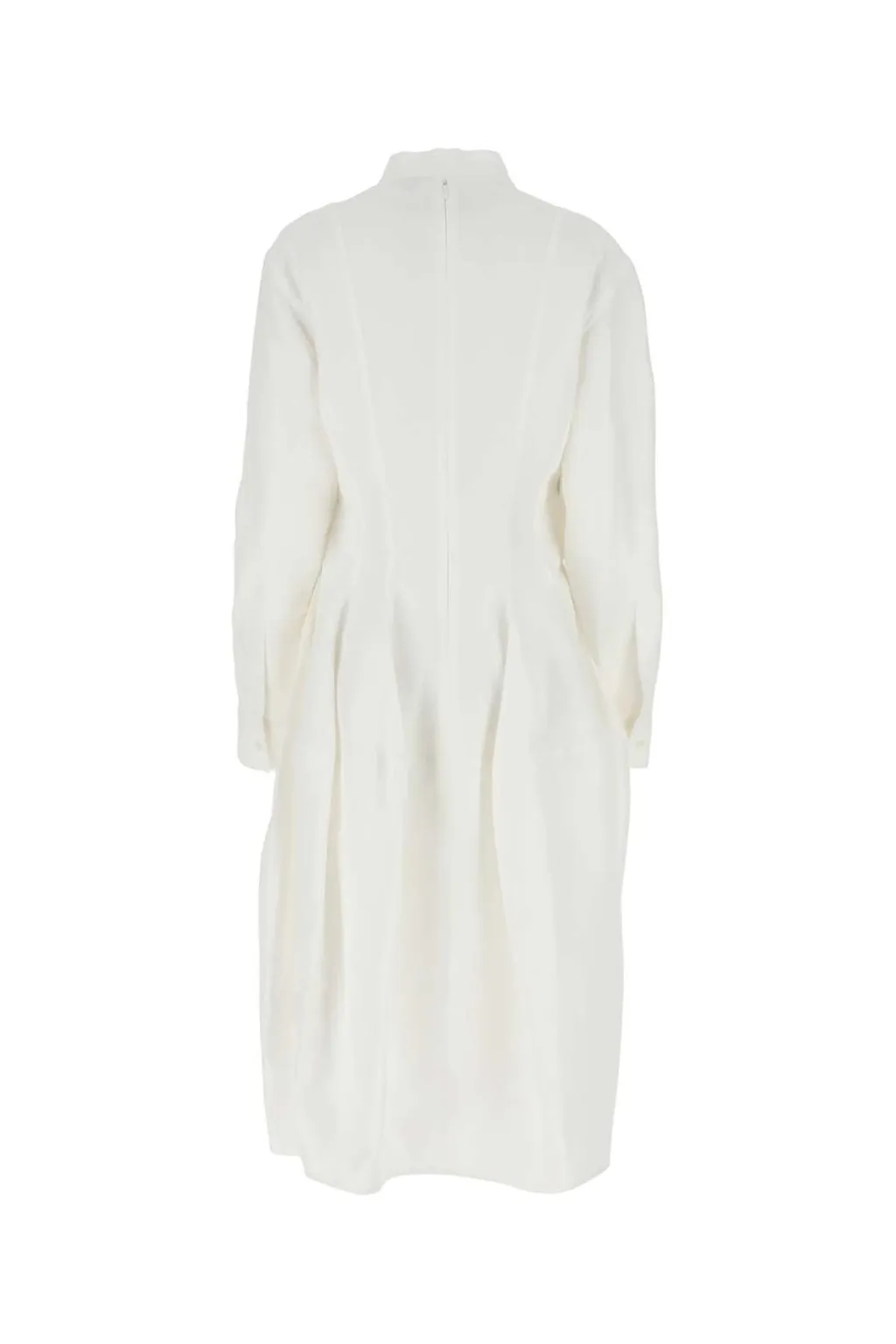Rolled-Up Sleeved Midi Dress