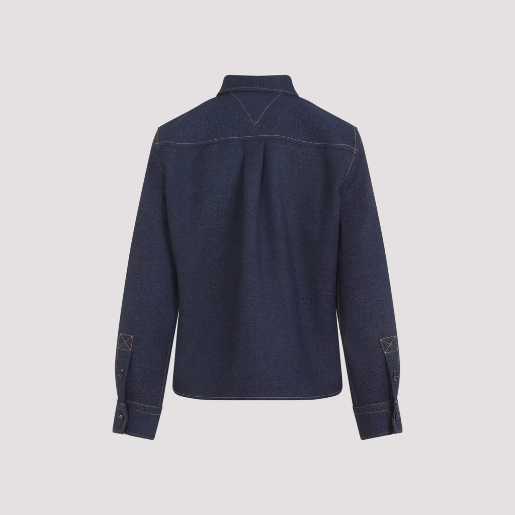 Long Sleeved Regular Fit Denim Shirt