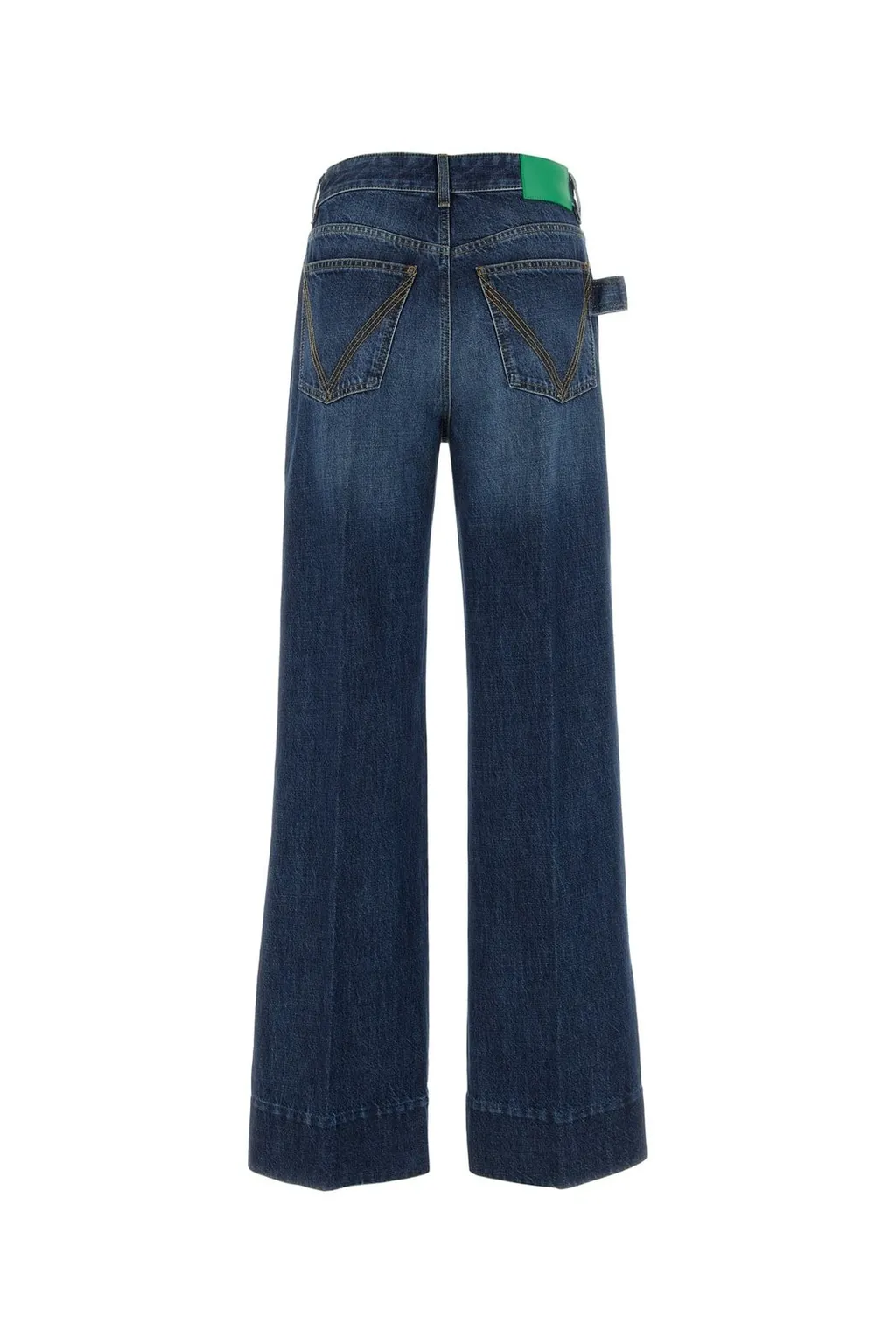 Logo Patch Wide Leg Jeans