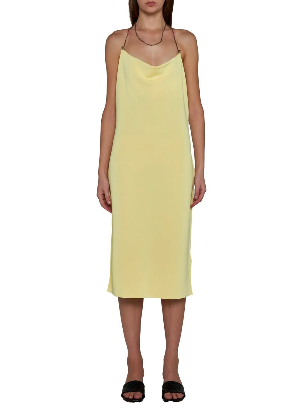 Chain Detailed Midi Dress
