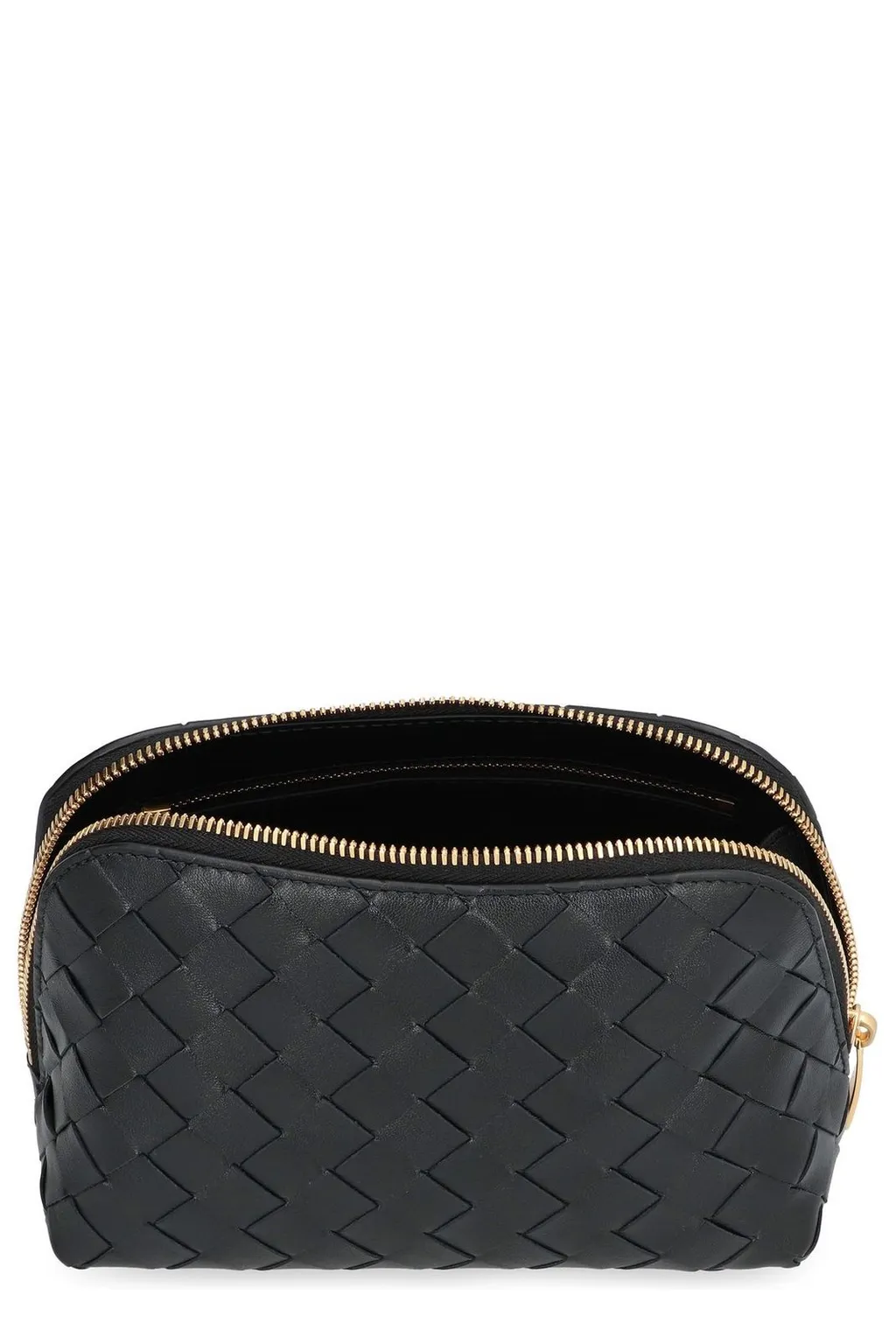 Intrecciato Medium Half-Moon Beauty Pouch