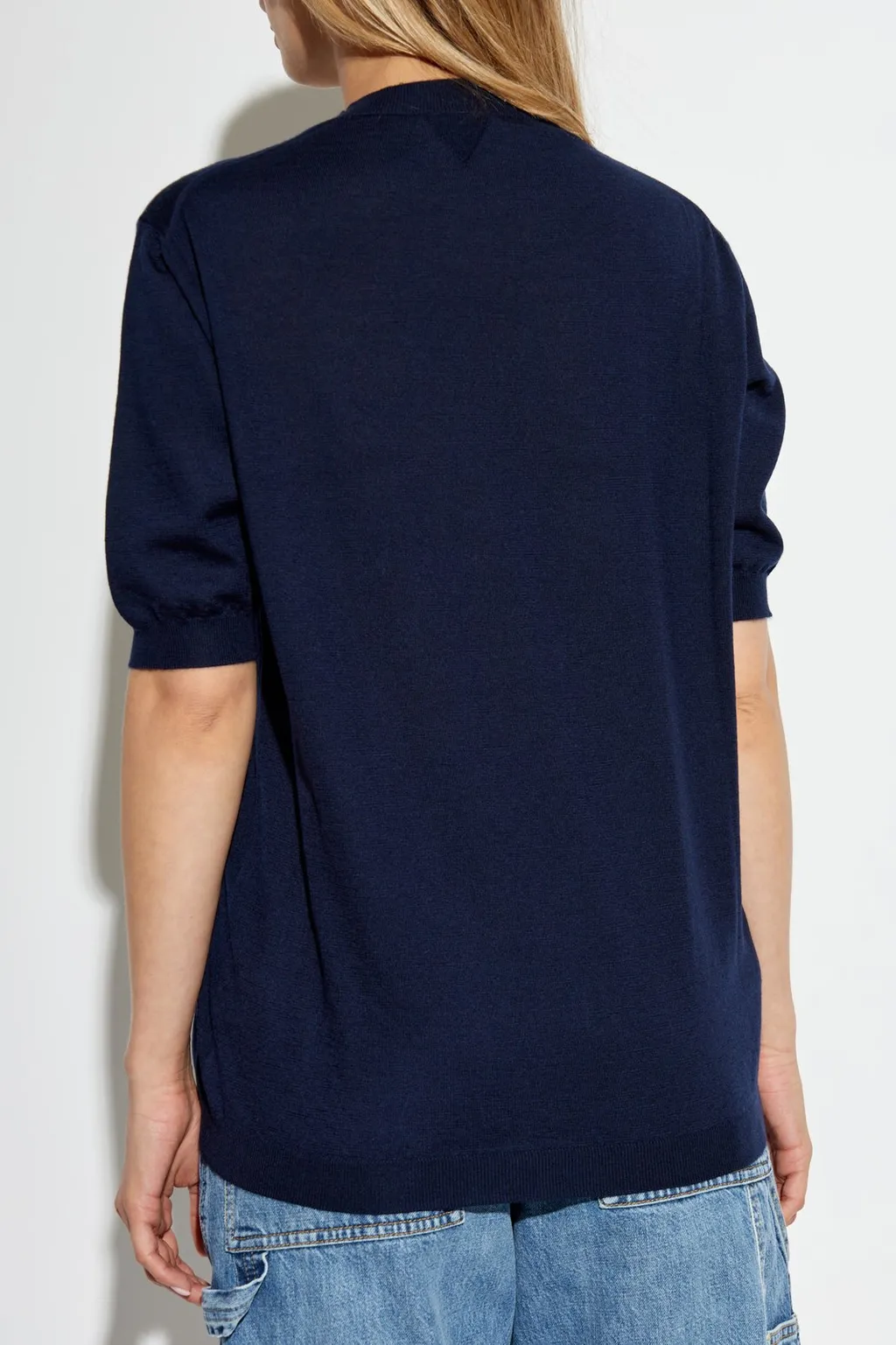 Logo Embroidered Knitted Top