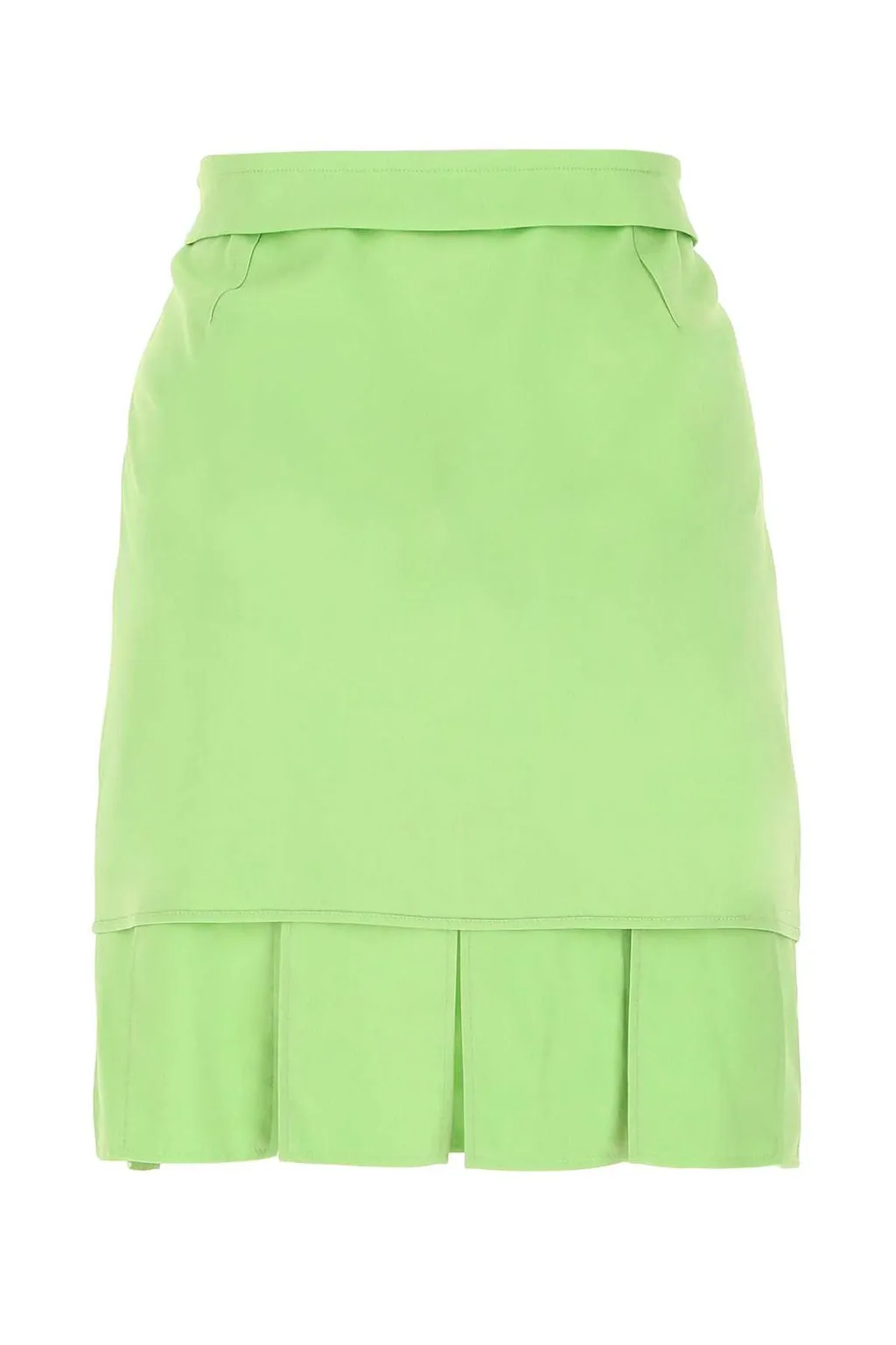 Pleated Hem Mini Skirt