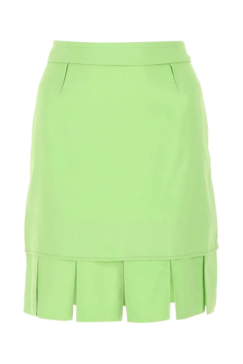 Pleated Hem Mini Skirt