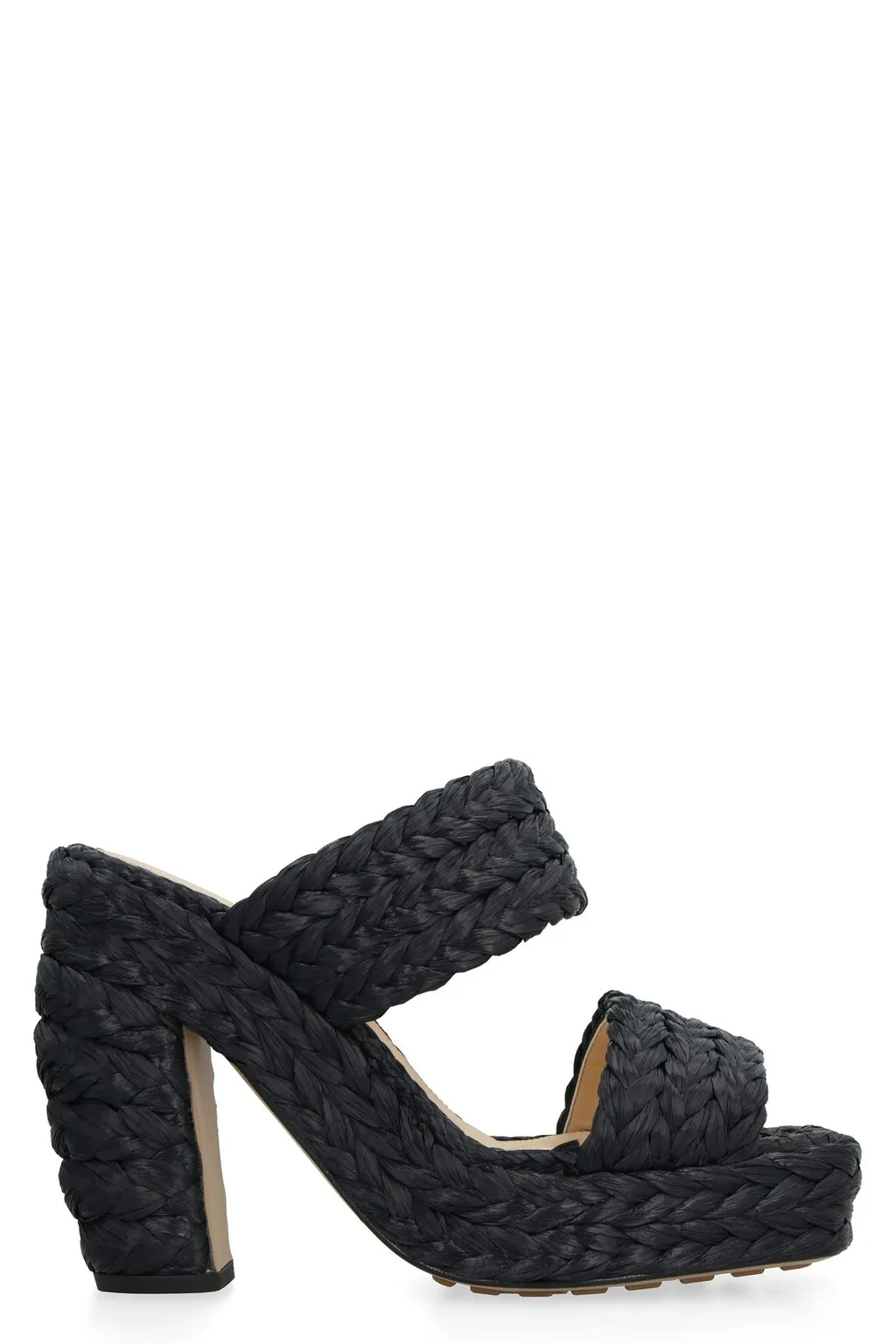 Woven Slip-On Heeled Sandals