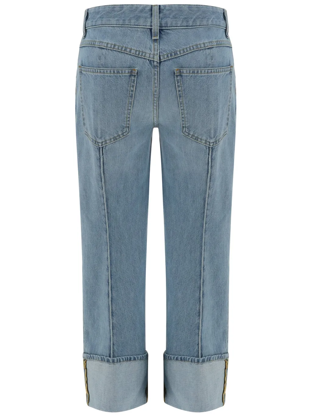 Turn-Up Hem Denim Jeans