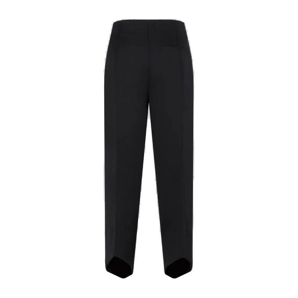 Curved Cut-Out Hem Tailored Pants
