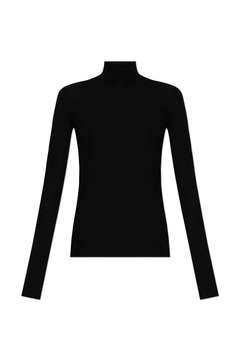 Ribbed High Neck Sweater