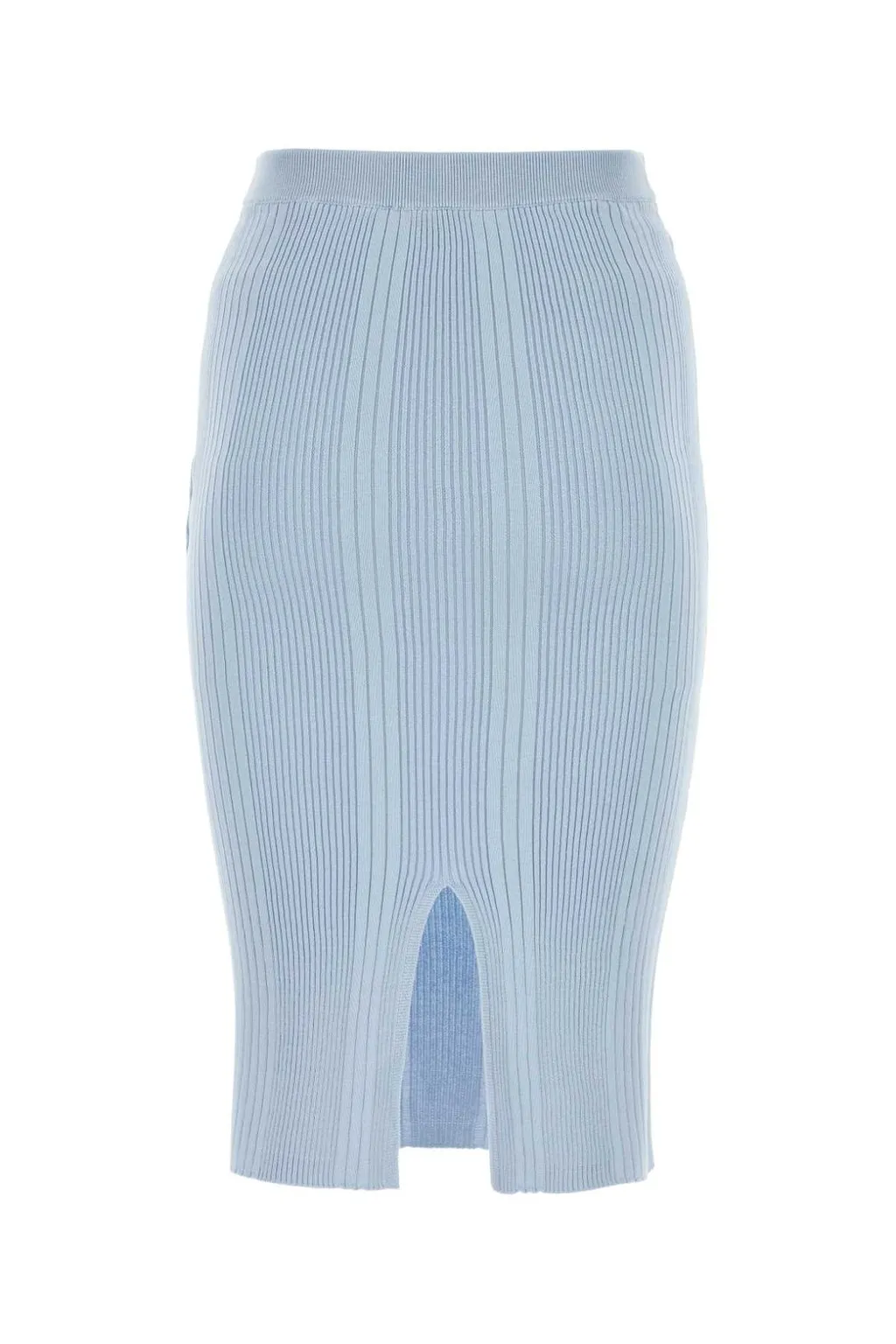Back Slit Knitted Midi Skirt