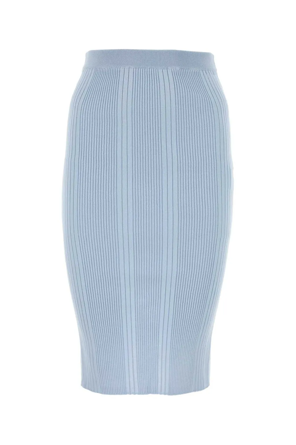Back Slit Knitted Midi Skirt
