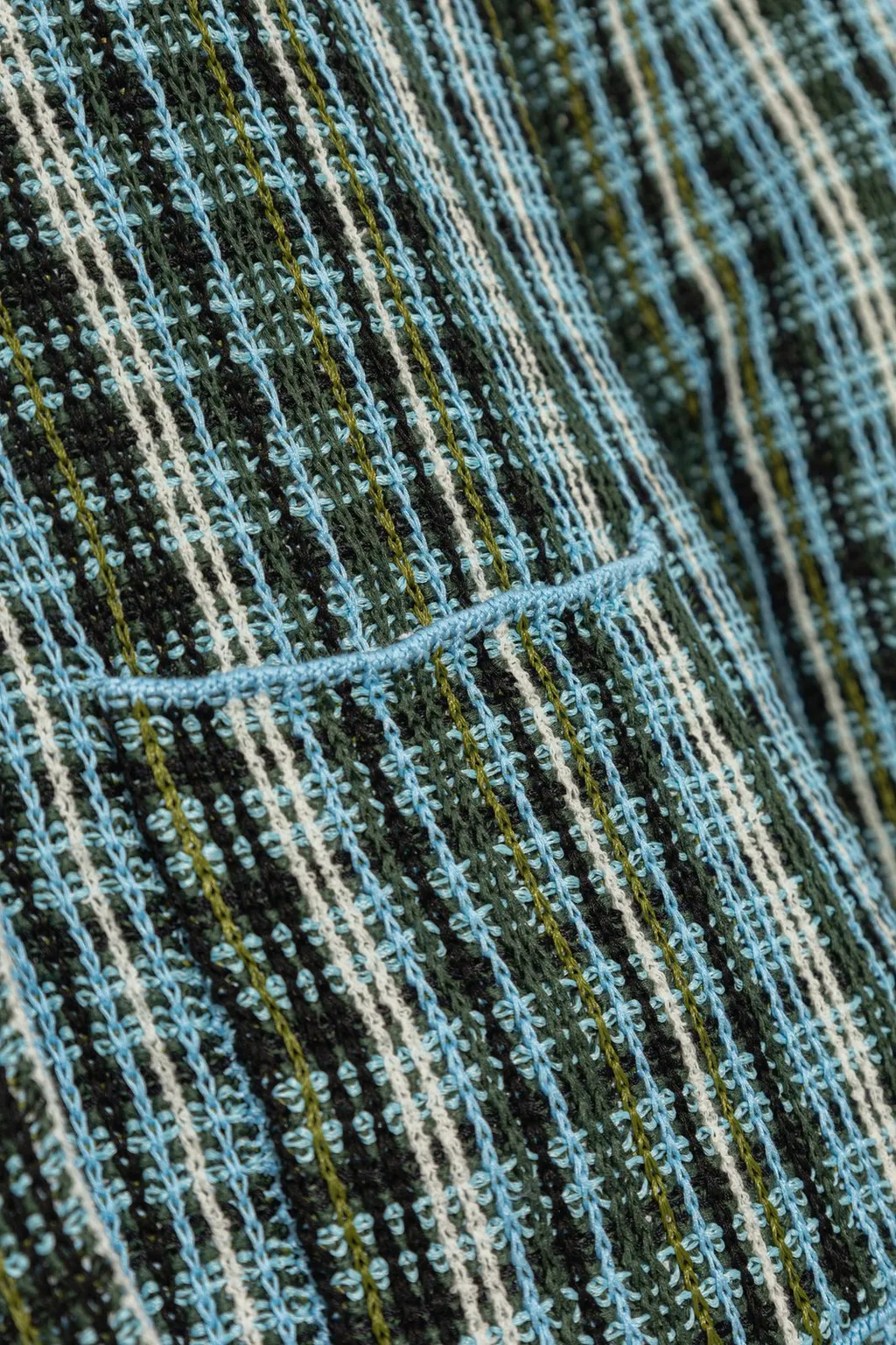 Checked Round Neck Cardigan