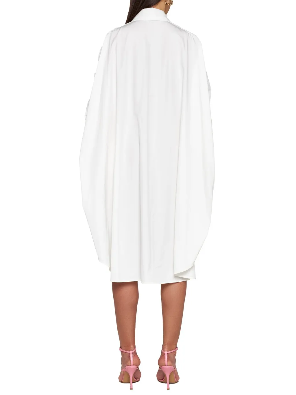 Half-Buttoned Shirt Dress
