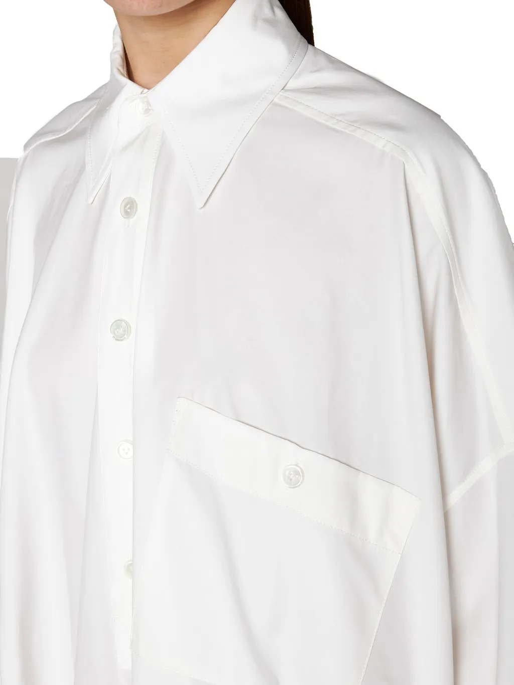 Half-Buttoned Shirt Dress
