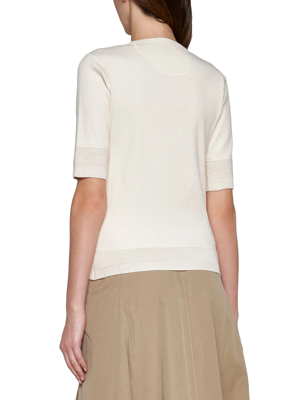 Slim Fit Ribbed Knit Top