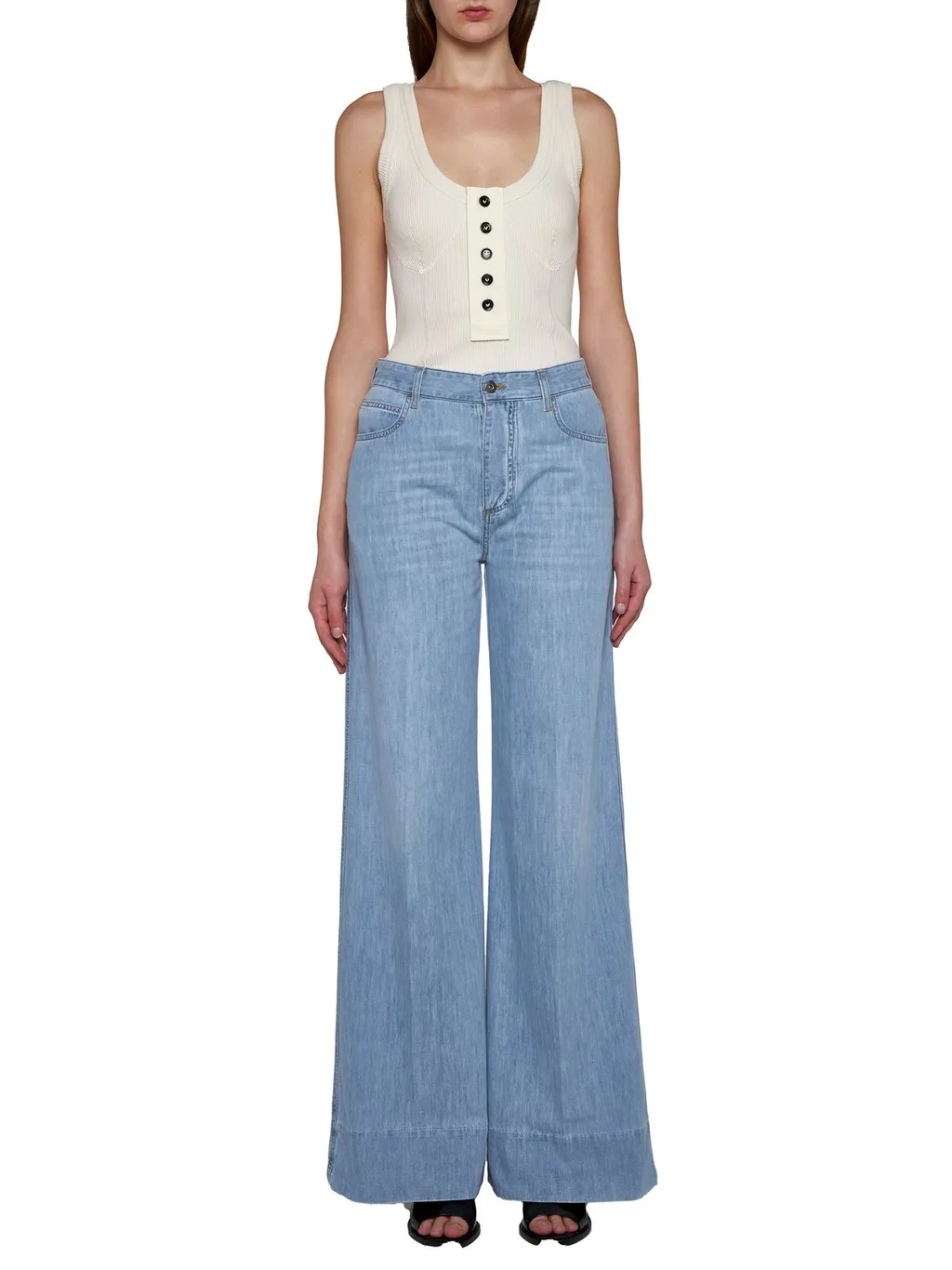 Sleeveless Rib Knit Top