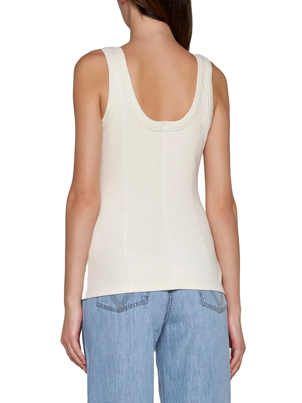 Sleeveless Rib Knit Top