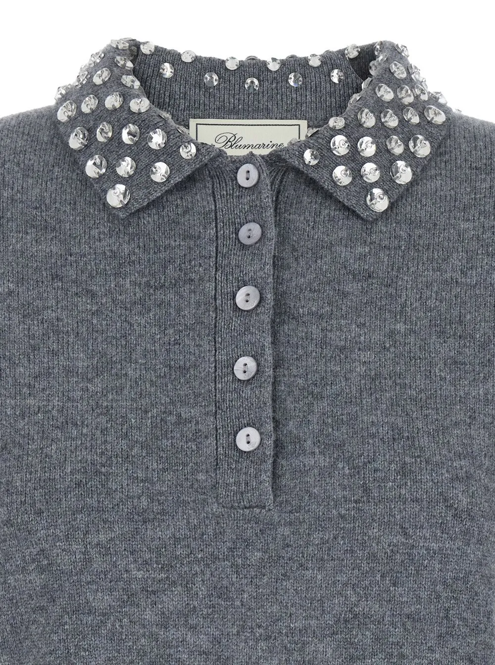 Embellished Short-Sleeved Jumper