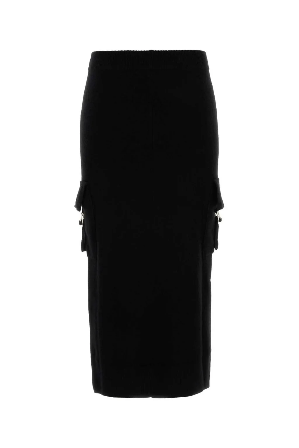 Cargo-Pocket Knitted Maxi Skirt