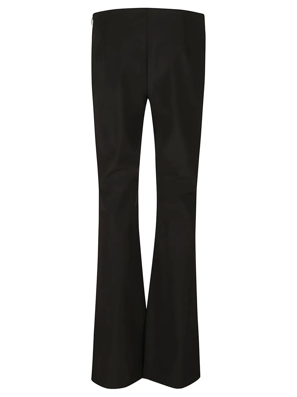 Bow-Detailed Scallop Edge Flared Trousers