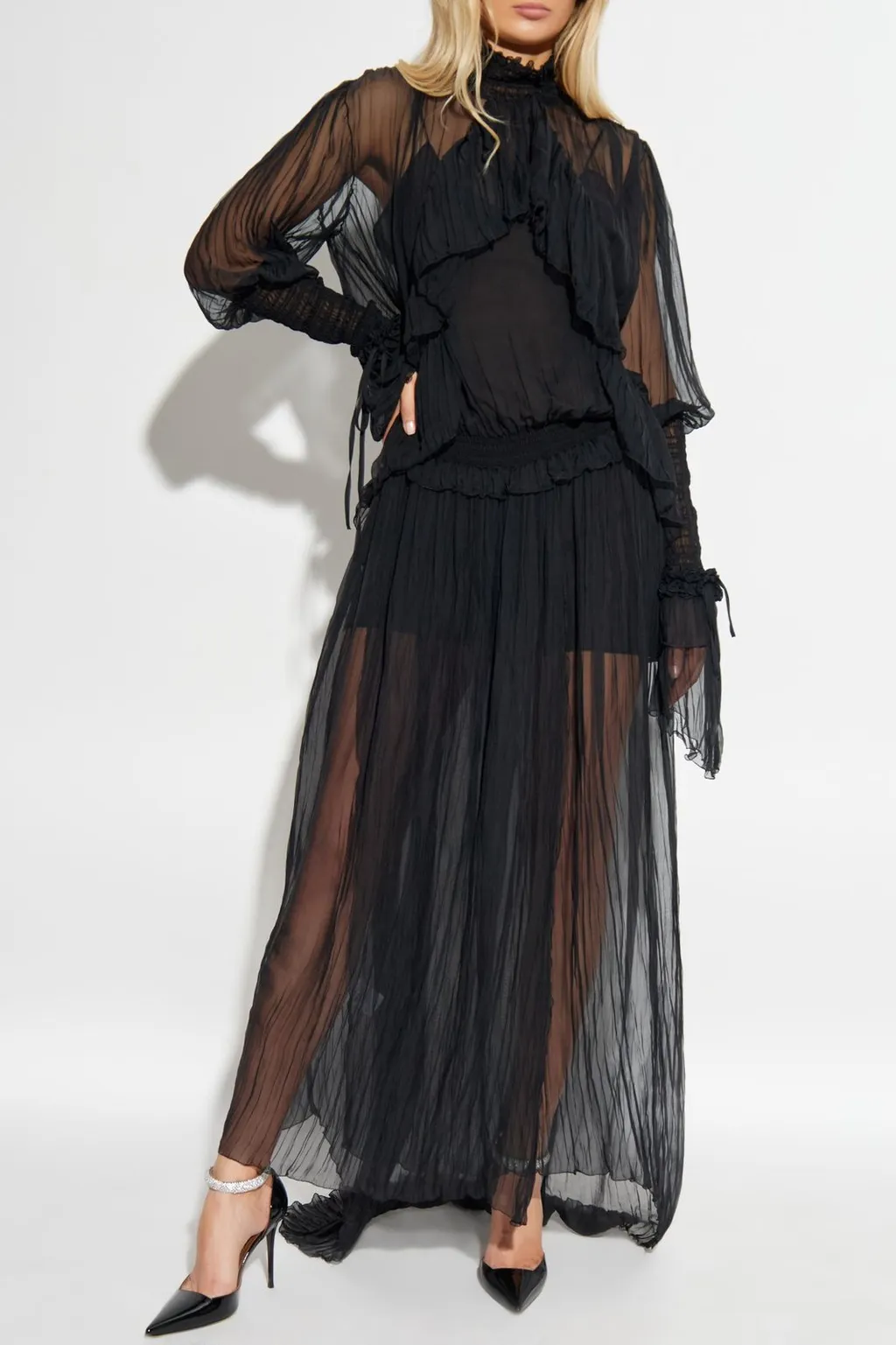 Ruffled Sheer Dress
