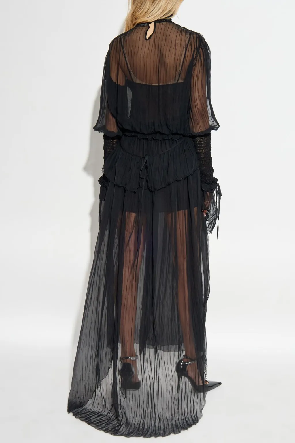 Ruffled Sheer Dress