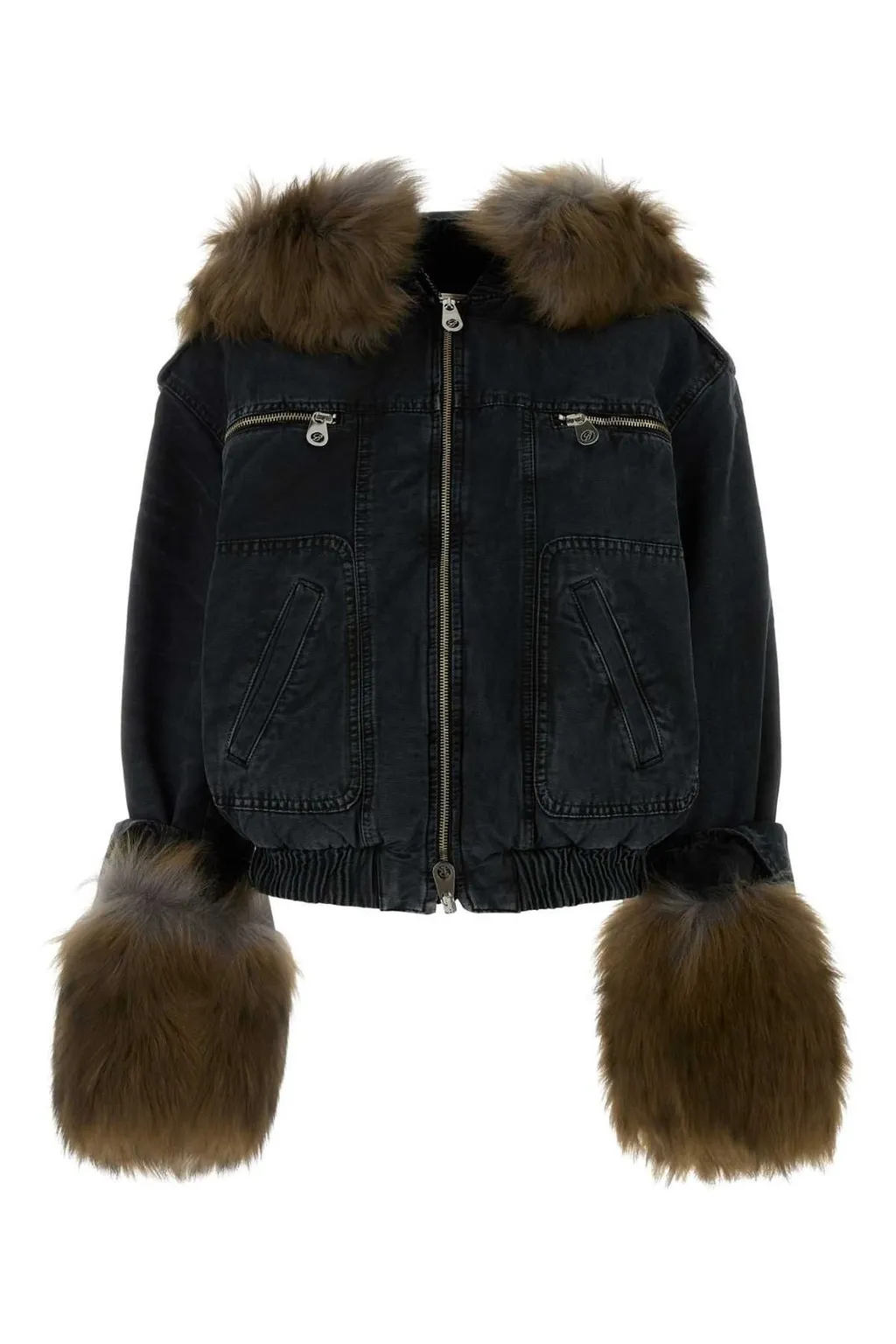 Fur-Trimmed Canvas Jacket
