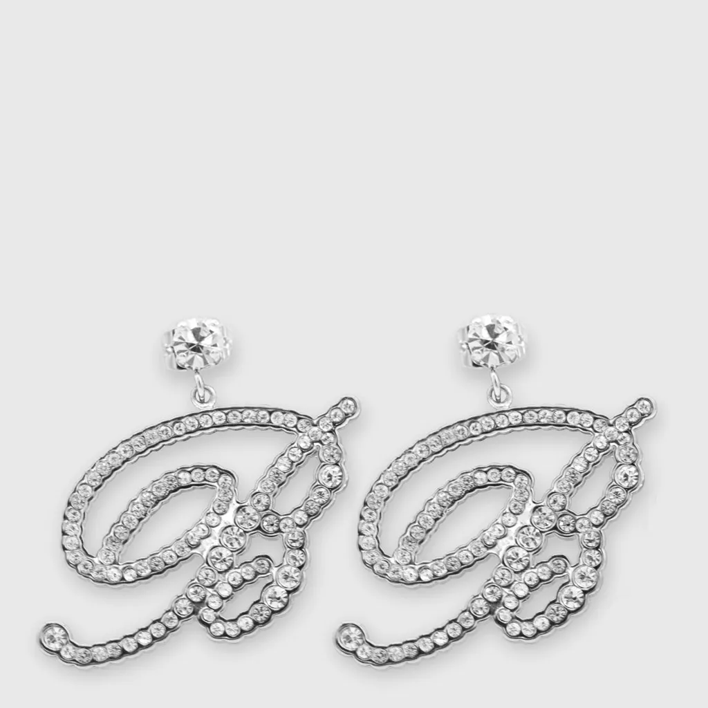Logo Embellished Dangled Earrings