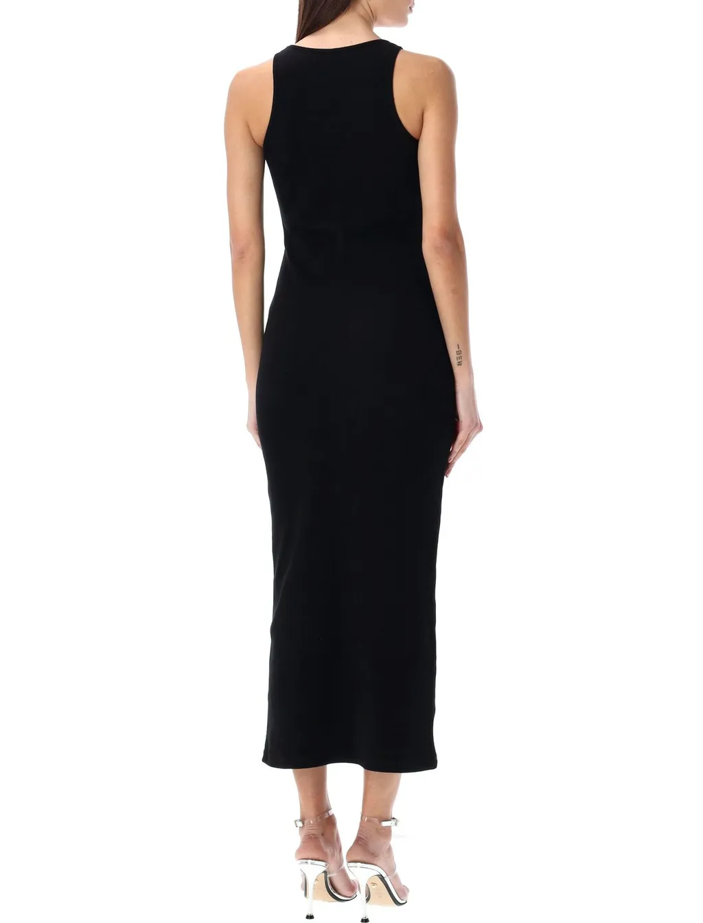Embellished Fine-Ribbed Maxi Dress