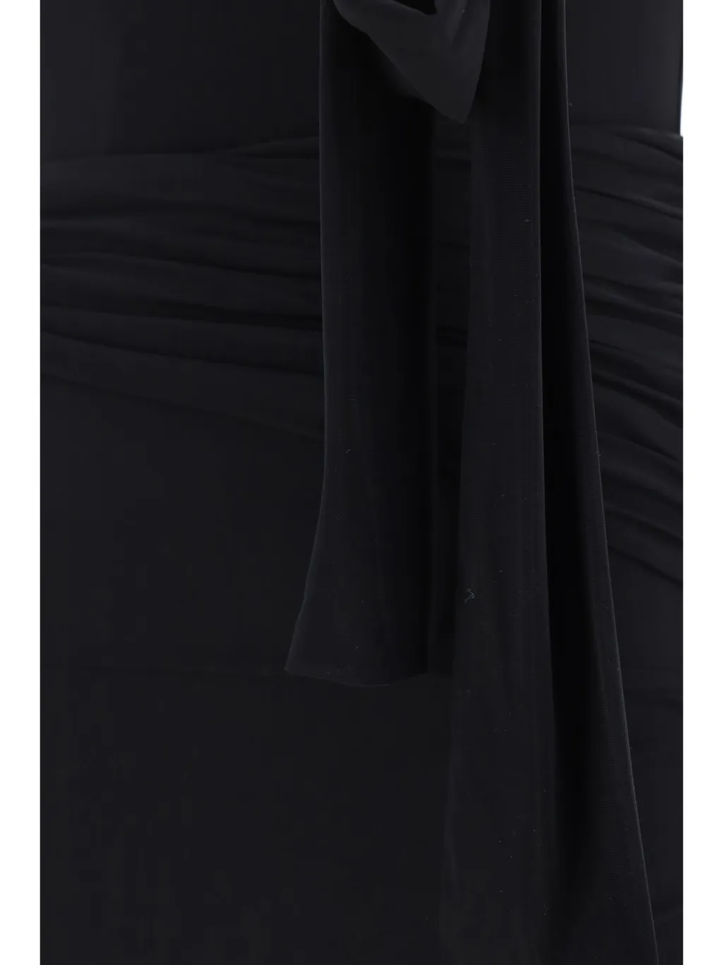 Bow Embellished Asymmetric Hem Mini Dress