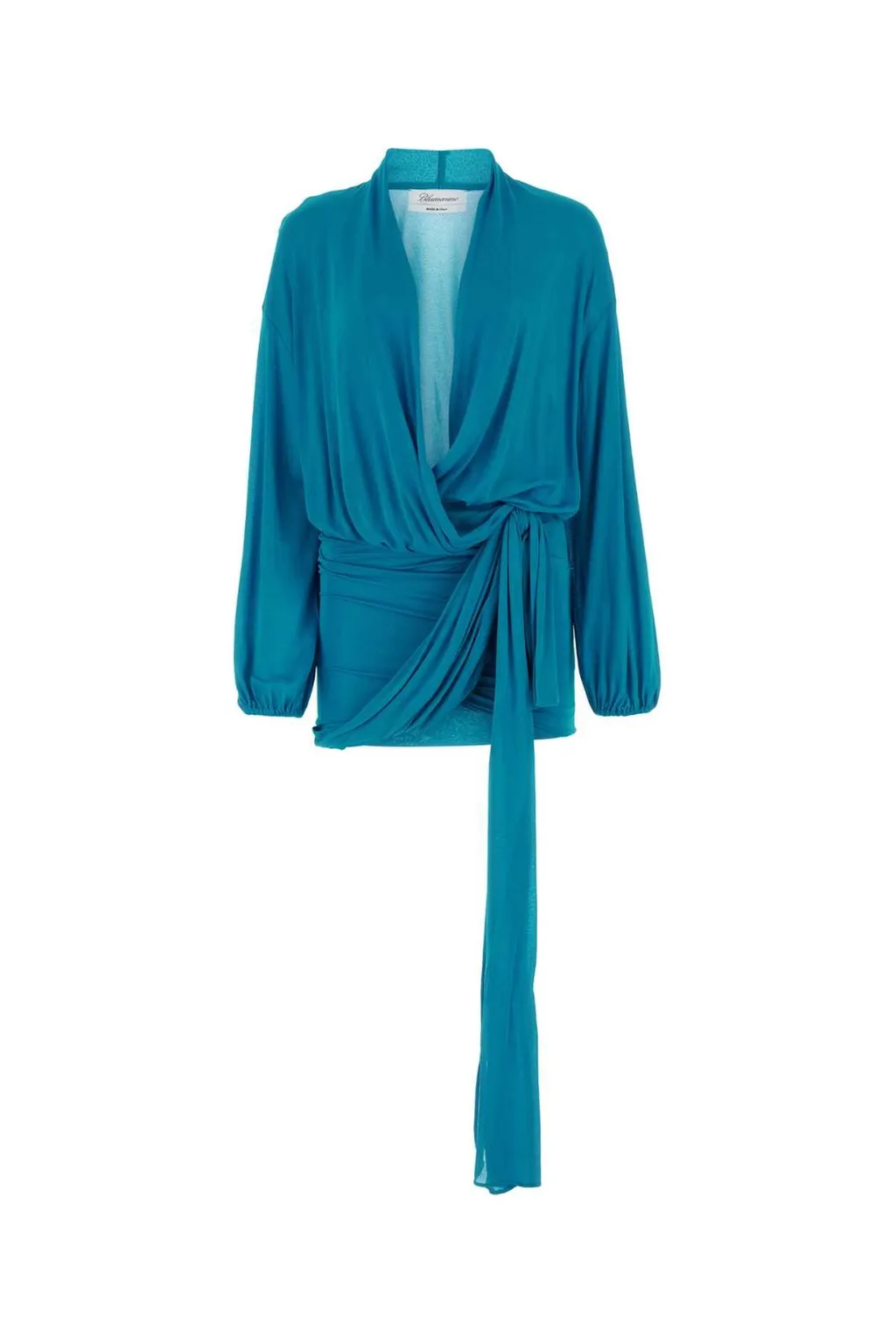 Knotted Asymmetric Mini Dress