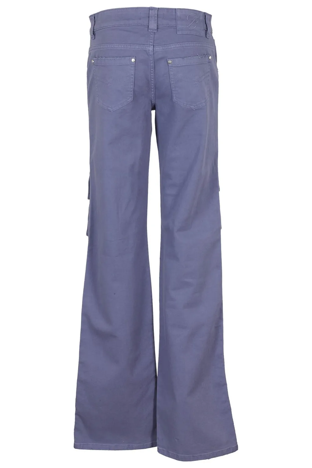 Low-Rise Flared Cargo Jeans