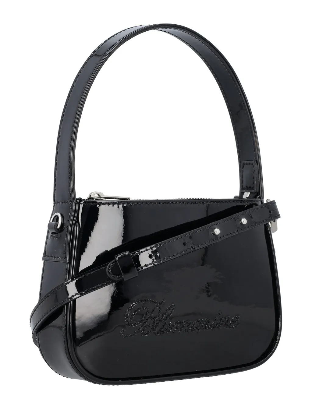 Logo Embellished Zipped Tote Bag