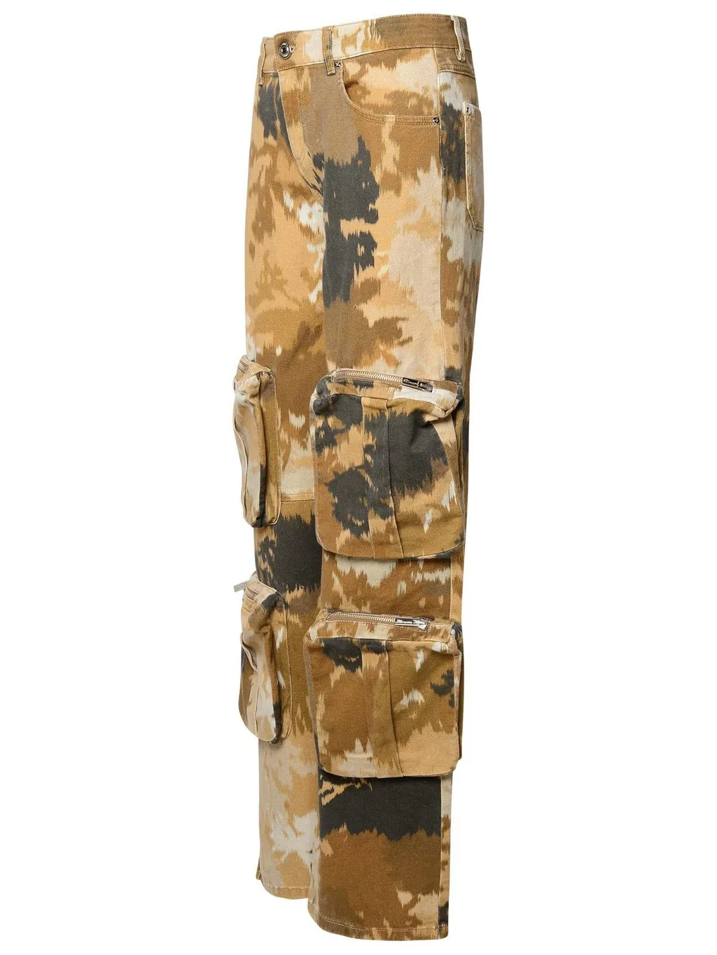 Camouflage Printed Straight Leg Cargo Jeans
