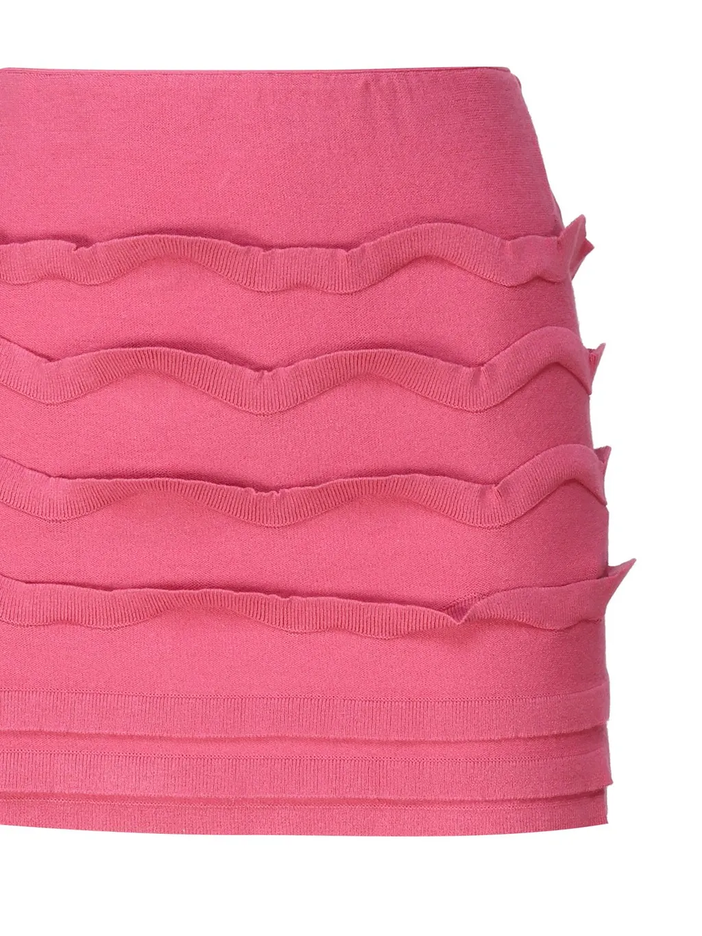 Knitted Ruffled Mini Skirt