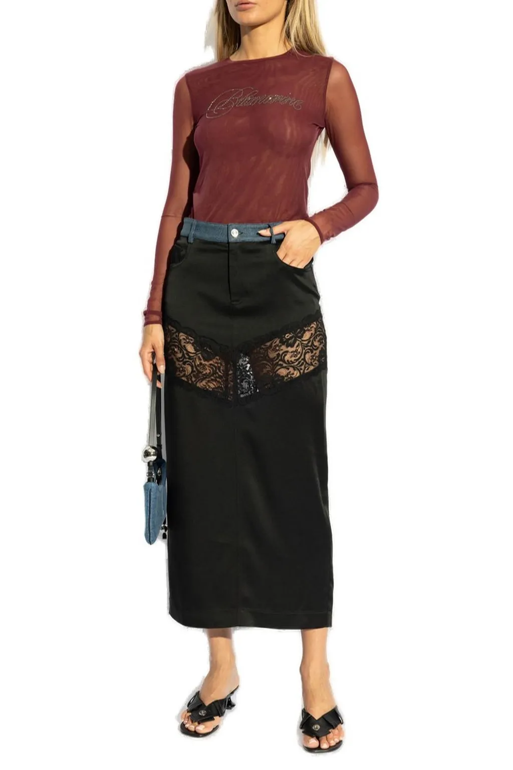 Embellished Embroidery Tulle T-Shirt