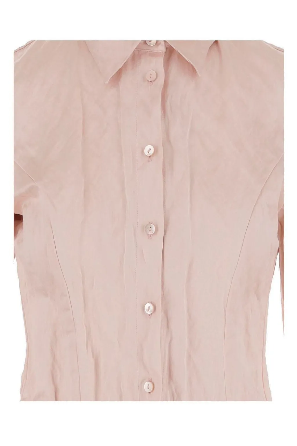 Crinkled Satin Shirt