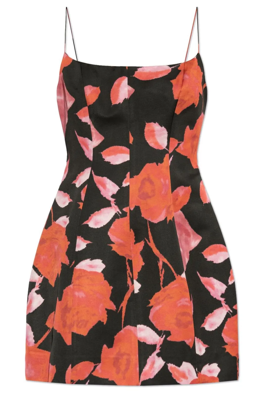 Printed Satin Mini Dress