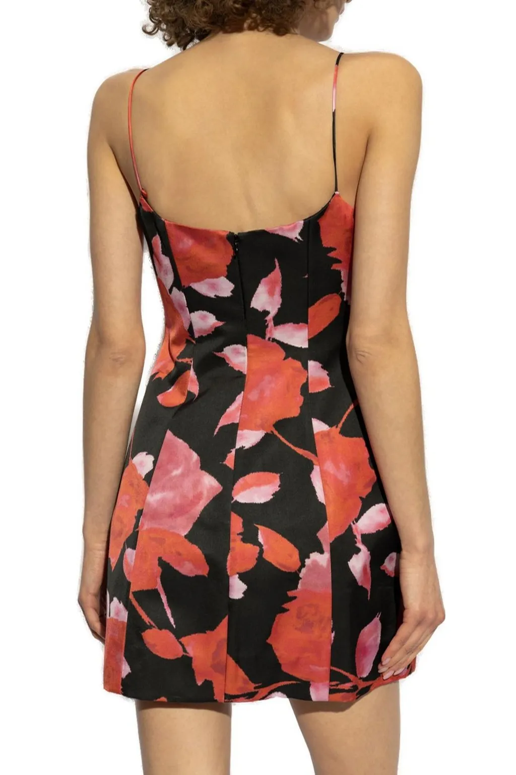 Printed Satin Mini Dress