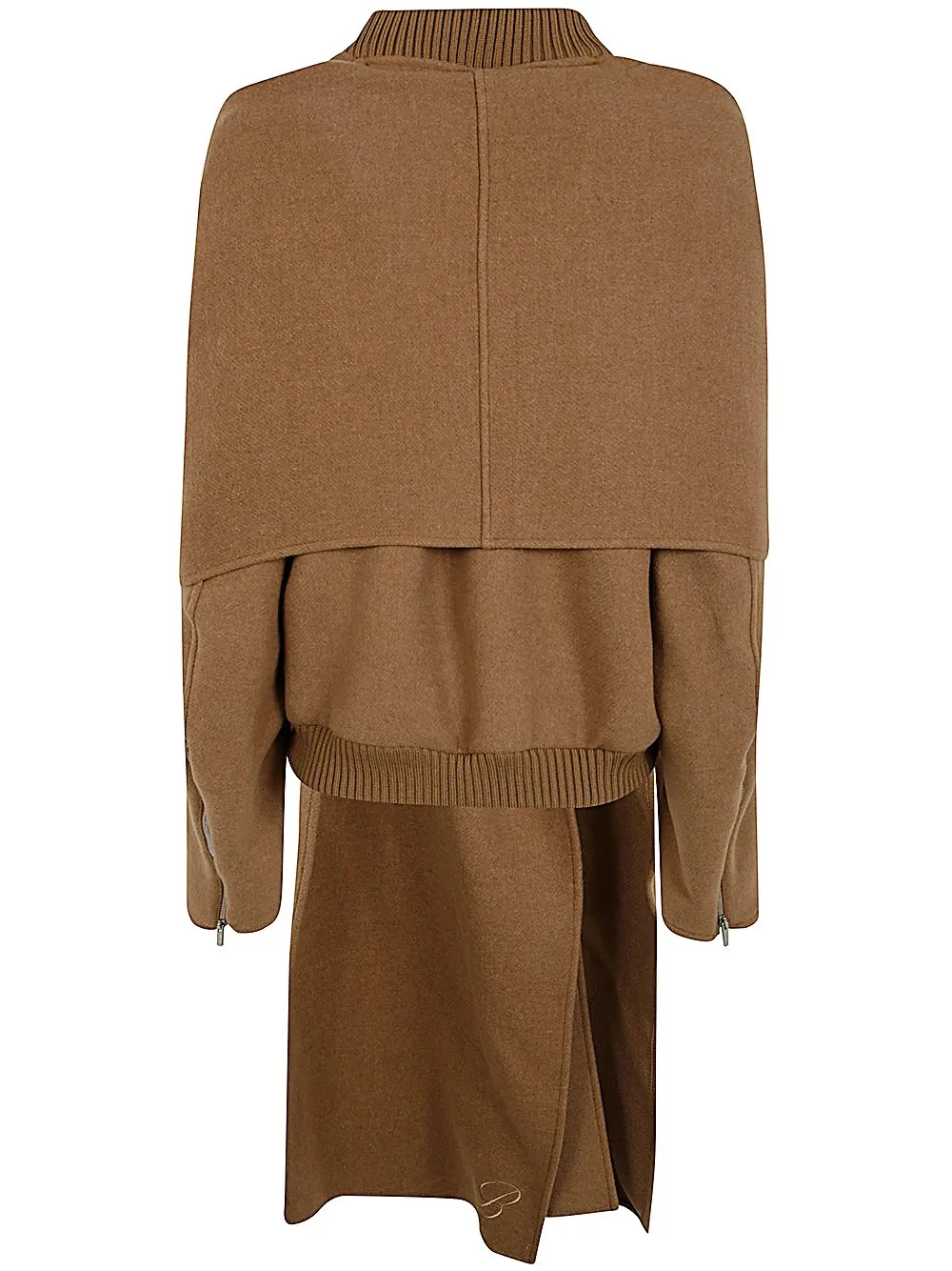 Zipped Felted Bomber Jacket