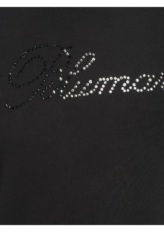 Logo Embellished Long-Sleeved Top