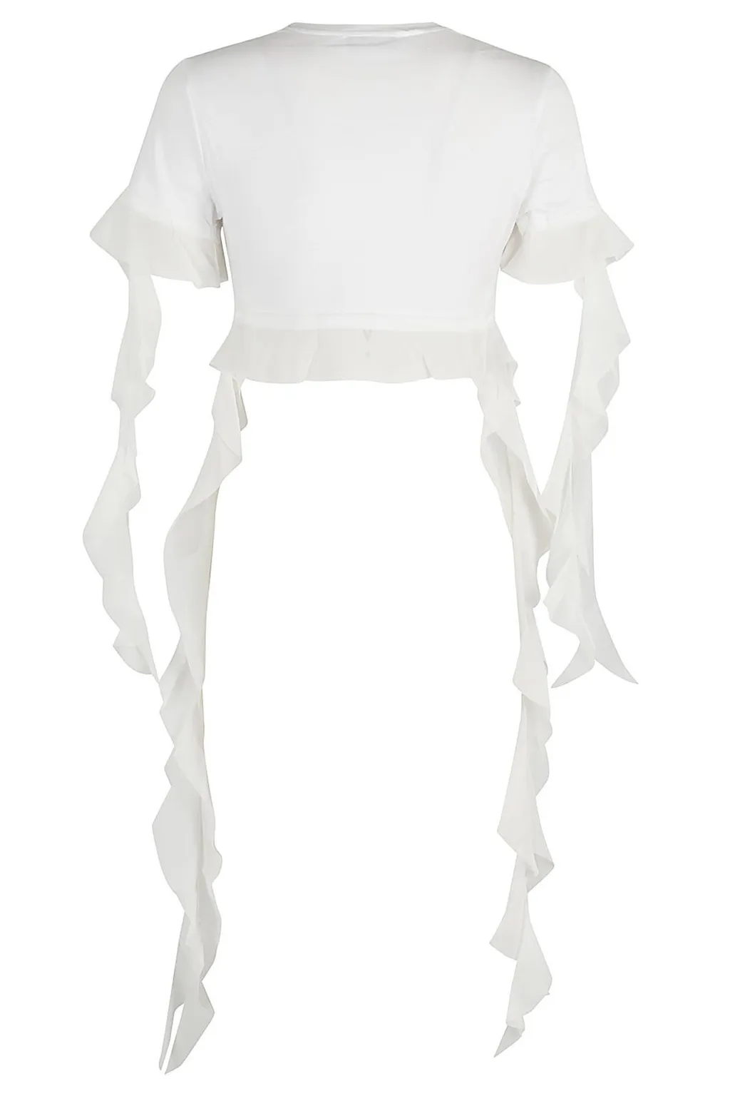 Crewneck Ruffled Crop Top